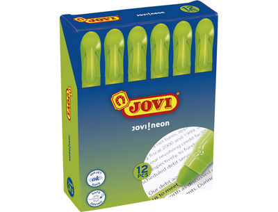 Marcador de cera gel jovi fluorescente verde caja de 12 unidades - Foto 2