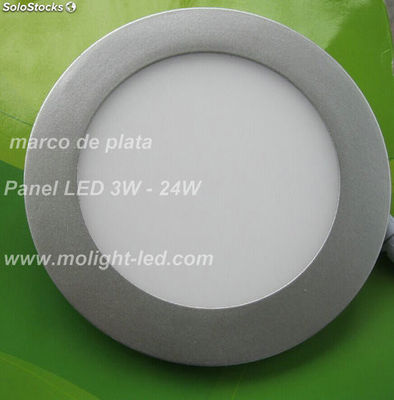 Marco de plata Panel LED 18W silver frame round LED Panel 220V CE RoHS