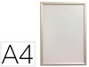 Marco porta anuncios q-connect din A4 marco de aluminio 24X32.7X1.2 cm