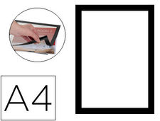Marco porta anuncios q-connect magneto din a4 dorso adhesivo removible color