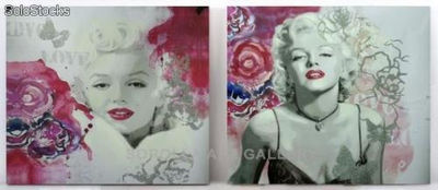 Marilyng | Pinturas de arte abstracto y moderno en mixta sobre lienzo