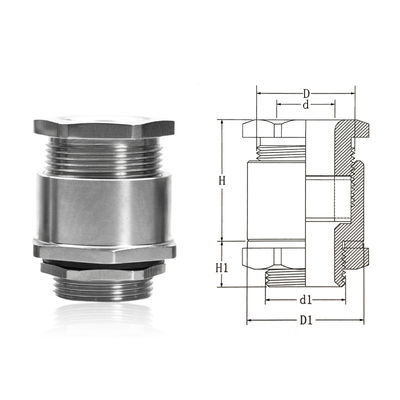 Marine stainless steel cable gland Metal cable gland TJ stuffing box - Foto 5