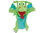 Marioneta fiesta crafts de tela para mano y dedos dragon verde 17x33 cm - Foto 2