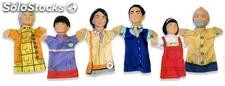 Marionetas Guiñoles de familias - Asiática