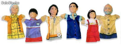 Marionetas Guiñoles de familias - Asiática