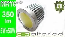 Markowa żarówka diodowa mr16 cob led zimna 5w=50w