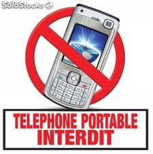 Marquage telephone portable interdit sol