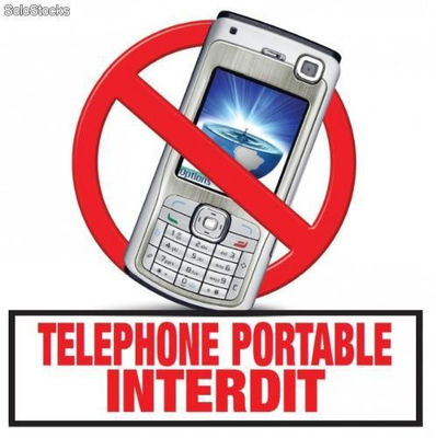 Marquage telephone portable interdit sol