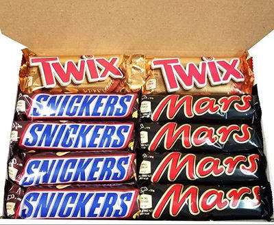 Mars Chocolate Bars , M&amp;Ms , Snickers, Twix, Bounty ...