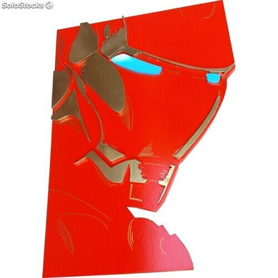 Marvel iron man quadro artistico fatto a mano a rilievo rosso