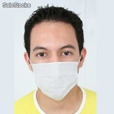 Máscara cirurgica branca com elástico