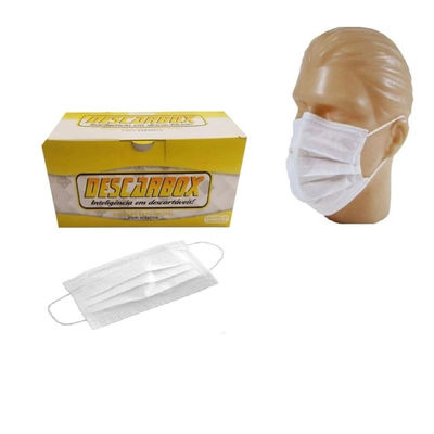 Máscara Cirúrgica Descartável Descarbox Kit 500 Unidades - 10 Caixas com 50