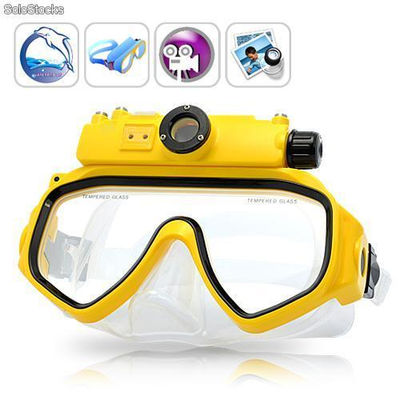 Mascara de mergulho com filmadora de 2GB