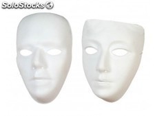 Mascara de teatro blanca en pvc