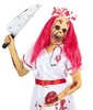 Máscara enfermera zombie con pelo y cofia