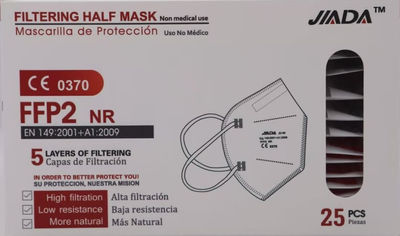 Máscara FFP2. Entrega imediata. Disponível em branco e preto