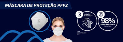 Mascara tripla descartável com elástico produto e matéria prima nacional - Foto 3