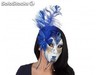 Máscara veneciana luma azul 19X15CM