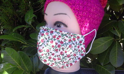 mascarilla facial de algodón, 3 capas con filtro, antipolvo, antipolucion