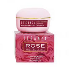 Mascarilla Facial de Noche con Rosa Búlgara (45 ml) - Leganza Rose