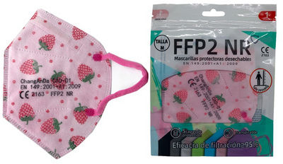 Mascarilla FFP2 infantil colores rosa, azul, blanco, lila, negro (talla junior) - Foto 4