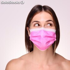 Mascarilla higiénica rosa | 50 unidades