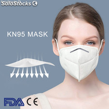 Mascarilla KN95-N95- FFP2 Blanca plegable