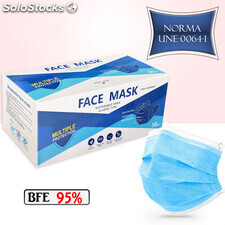 Mascarillas Faciales Higiénicas Desechables 3 capas UNE 0064-1