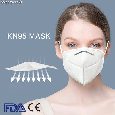 Maschera facciale filtrante FFP2 white 5 PLY - maschera facciale KN95,