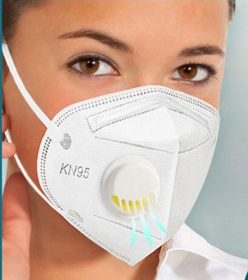 Mascherina Respiratore Kn95 FFp2 con filtro valvola. Imbustate singolarmente