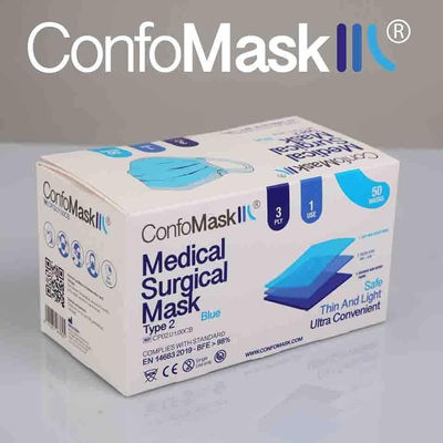 Masque Chirurgical confomask Type 2 Bleu CP02.01.00CW boite 50 Ceritifié