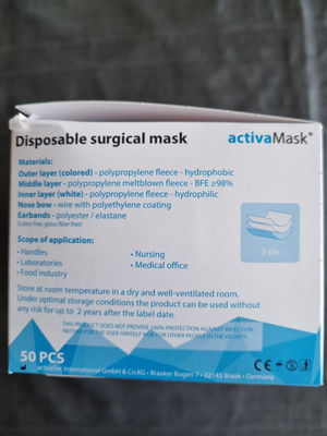 masque chirurgical type IIR médical -jetable 3 plis - fabriqué en Allemagne - Photo 2
