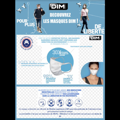 Masque de protection respiratoire DIM-colis de 1000 - Photo 3