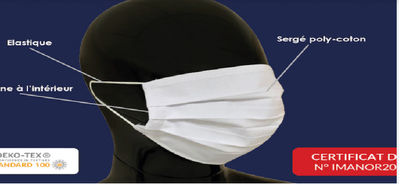 Masque en tissu réutilisable - Photo 3