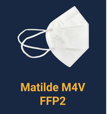 Masque facial FFP2 certifié CE - EN 149 anti-poussière testé haute filtration