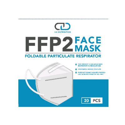 Masque FFP2 blanc et noir NM EN 149 haute filtration - Photo 2