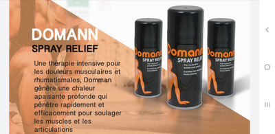 Massage Domann spray relief anti douleurs rhumatismales