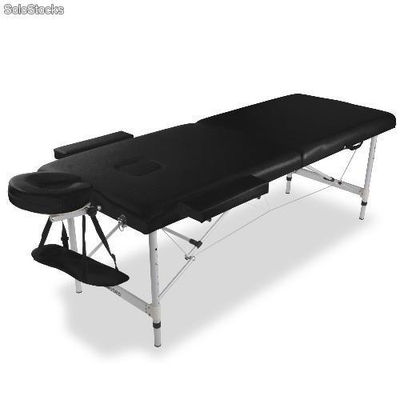 Massageliege alu 4 schwarz 71 cm zonen massagetisch massagebank