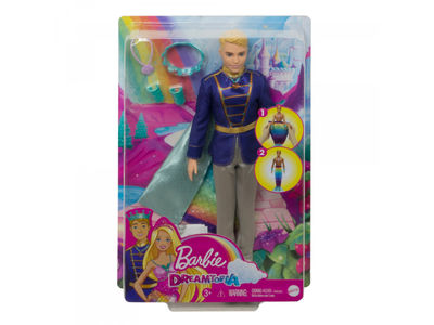 Mattel Barbie Ken Dreamtopia 2in1 Prinz &amp; Meermann Puppe GTF93