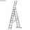 MAXALL 3x10 escada extensível de alumínio com rolos de fachada - 1
