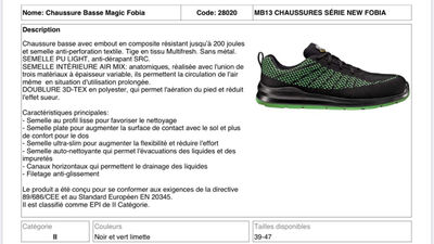 MB 13 chaussure série New fobia