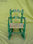 Mecedora o balancín infantil decorado en estilo sevillano y asiento de enea - 1
