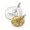 Medalla religiosa personalizada de plata 925 bañada en oro 18k - 1