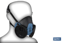 Media máscara | Para dos filtros de protección intercambiables | Bandas de