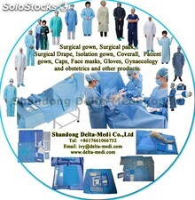 Medical Disposable Reinforced SMS Standard Surgical Gown Knitted Cuff