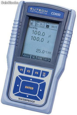 Medidor de Condutividade, TDS, Salinidade, Oxigénio Dissolvido e Temperatura - CD650