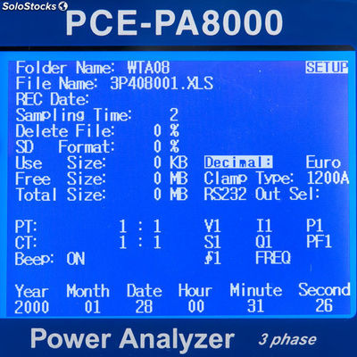 Medidor de potencia PCE-PA 8000 - Foto 2