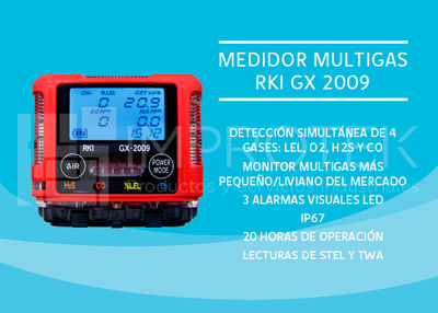 Medidor Multigas Rki Gx 2009