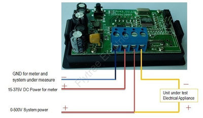 Medidor panel digital de energía DC LED vatio voltaje corriente amperios a vatio - Foto 3