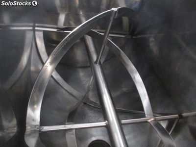 Mélangeur à bande de 1 000 litres en acier inoxydable avec système de dosage et - Photo 3